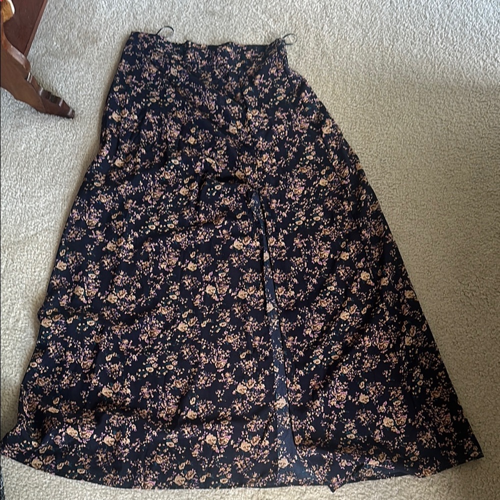 SHEIN Black Floral Maxi Skirt